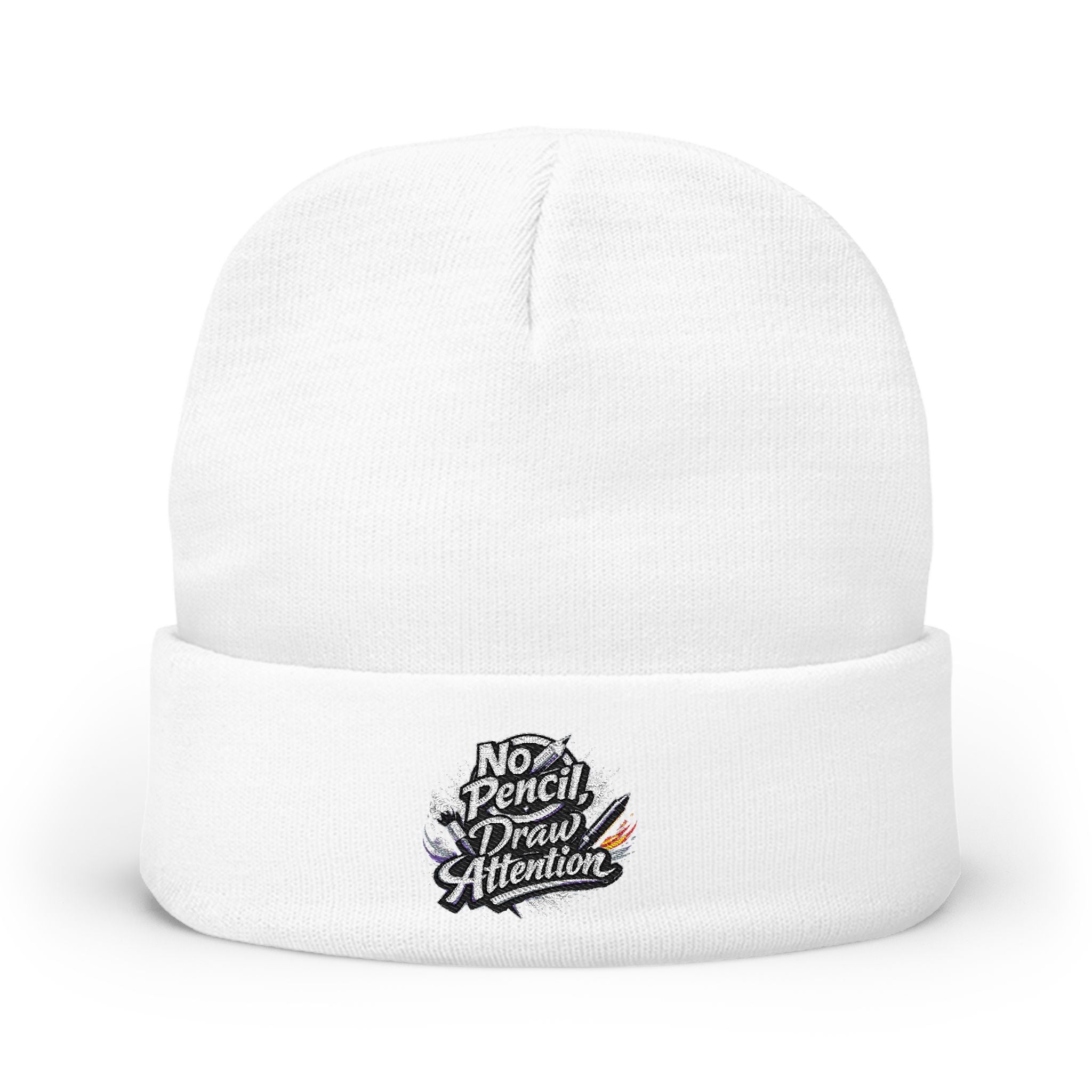 Embroidered 'Not My Problem' Knit Beanie – Cozy Winter Hat